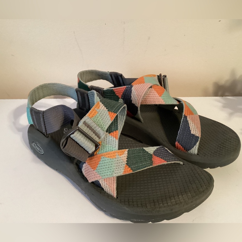 Chaco Multicolor Geometric Strap Sandals - Choose Comfort